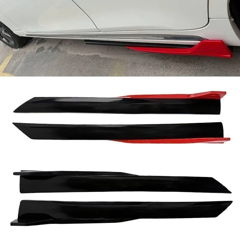 For car Universal Car Side Skirt Winglet Splitters Lip carbon fiber Side Spoiler For Benz For BMW For Audi For VW For Honda