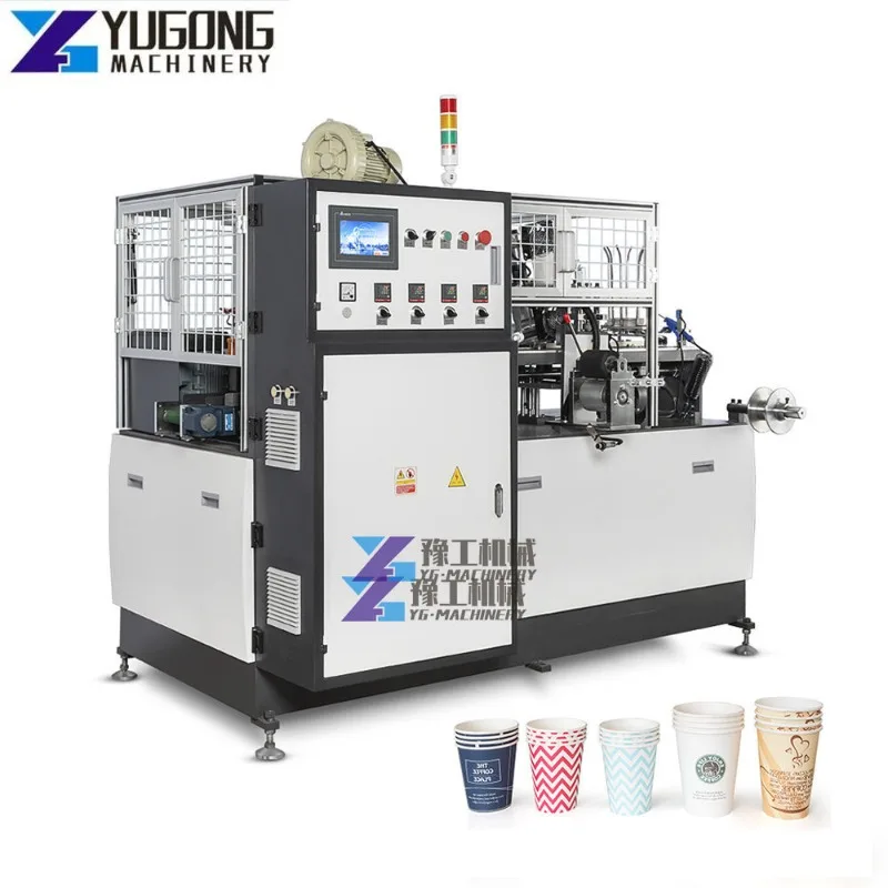 YG Disposable Paper Cup Forming Machine Full Servo Driven Automatic Paper Cup Hot Cold Drink Making Machinery with Lids