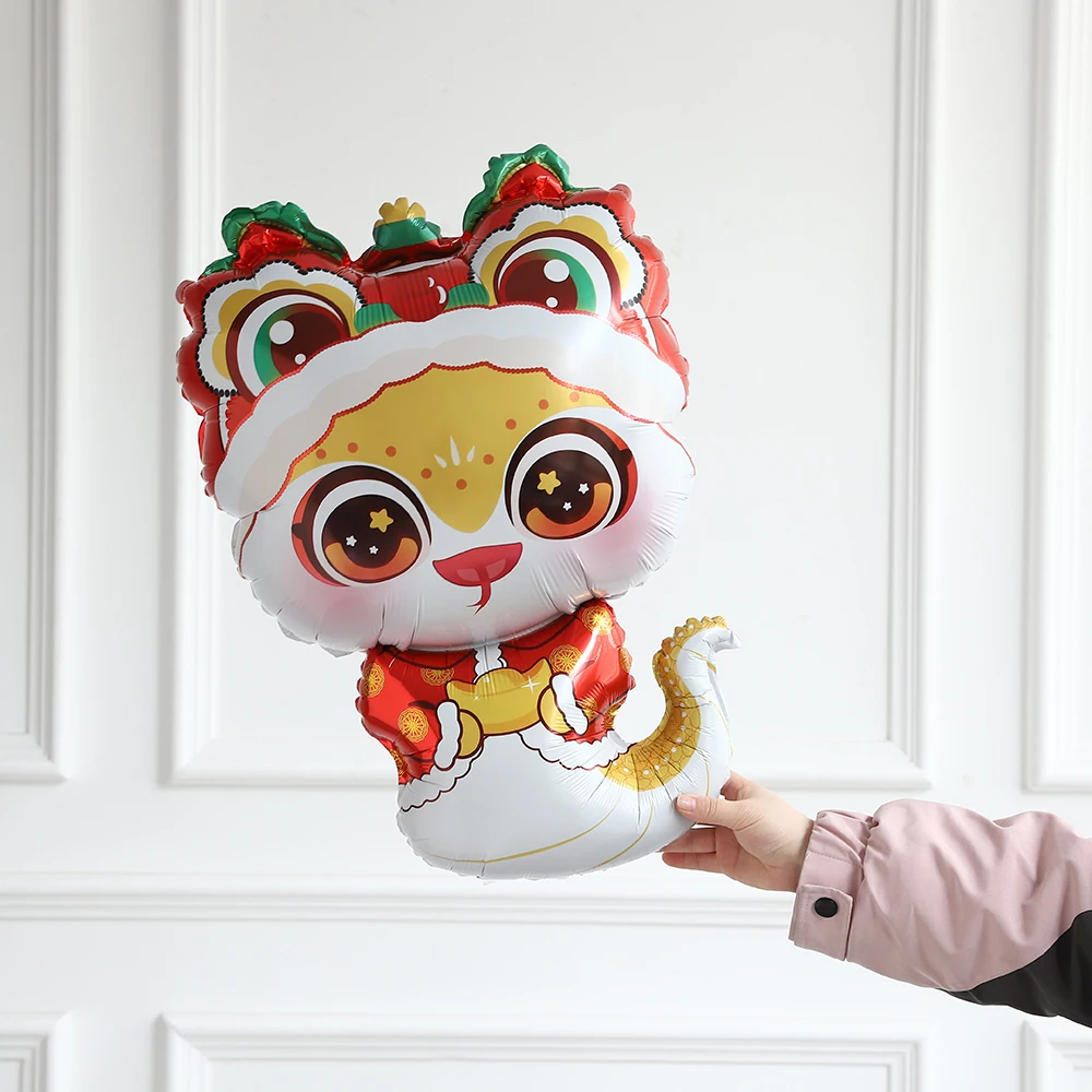 2pcs Snake Lantern Dragon Foil Balloon Chinese New Year Of the Snake Party Home Decor 2025 Lunar Spring Festival Supply Kids Toy