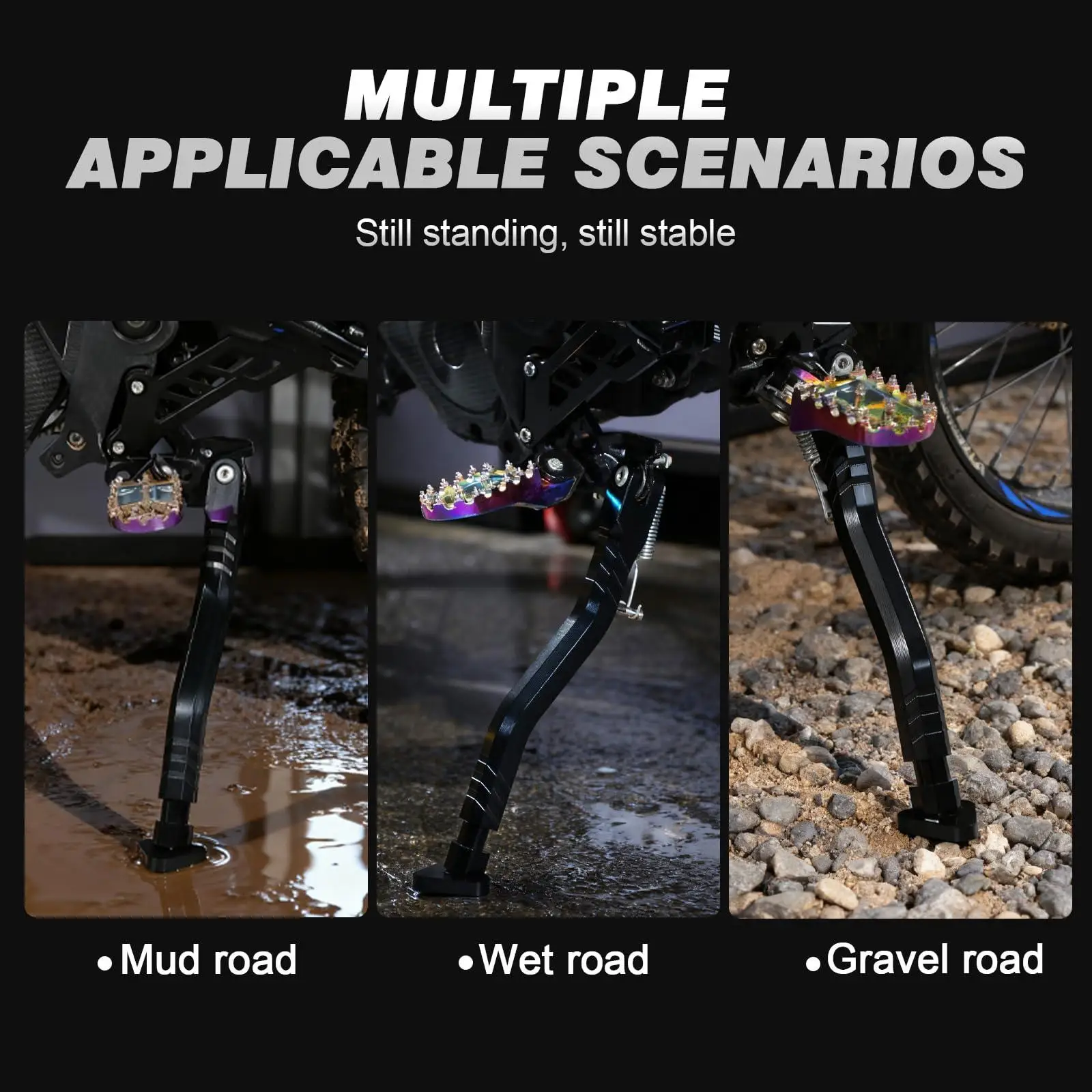

Heavy Duty Motorcycle Side Stand Adjustable Kickstand Parking Holder for Talaria MX3 MX4 MX5 Electric Off Road Bike Accessory