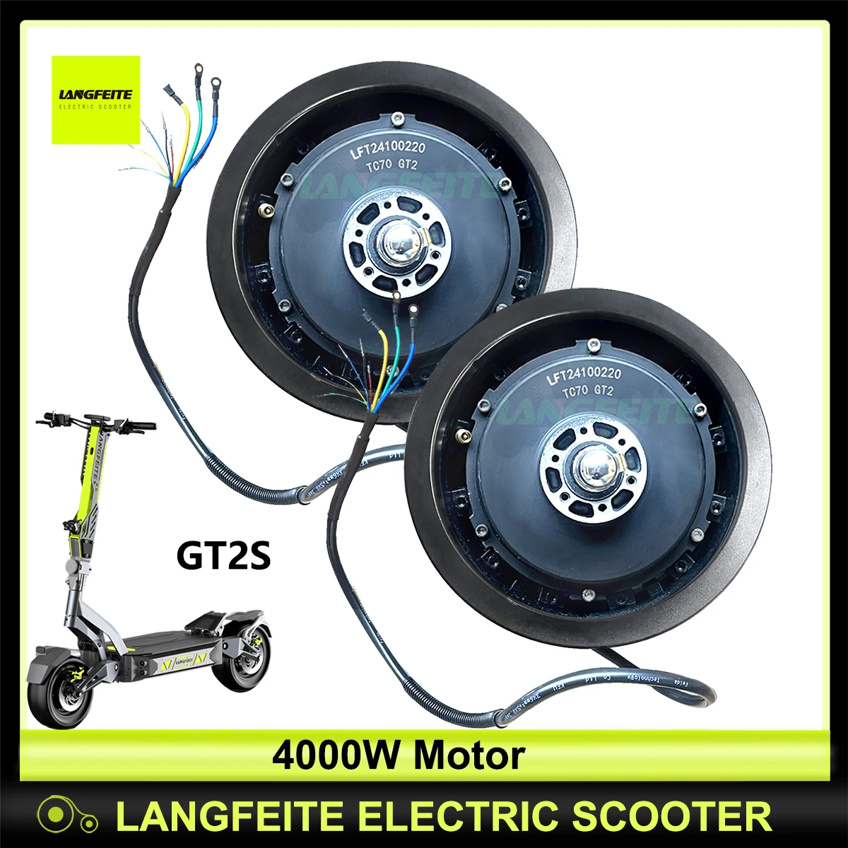 Original LANGFEITE 13 Inch Motor With Detachable Hub Ring Only for LANGFEITE GT2 GT2S RS Electric Scooter Front Rear Wheel 4000W