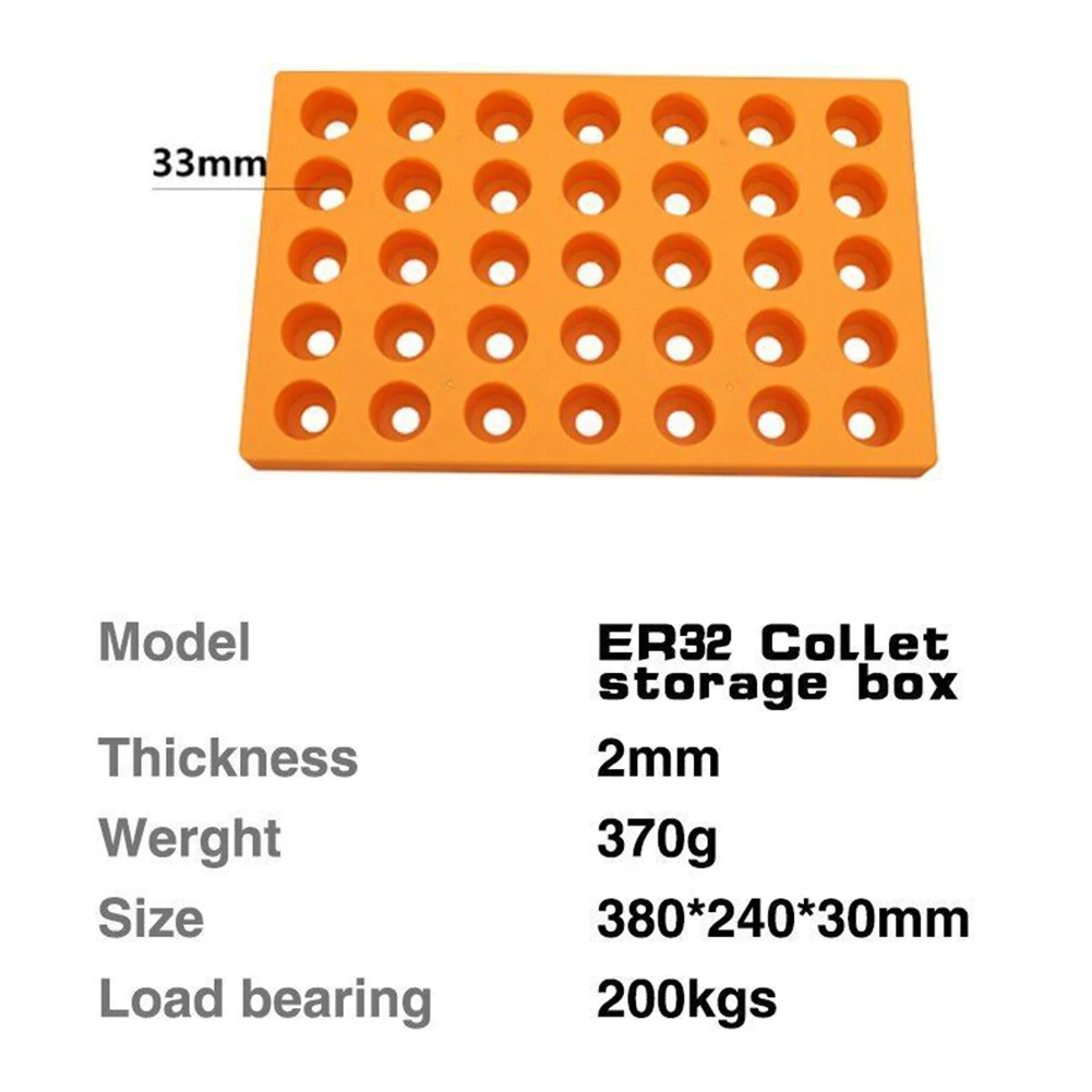 ER Collet Storage Box Special CNC Machine Tools Placement Holder 60 Hole ER25/35 Finishing Rack Tool Parts Organizers