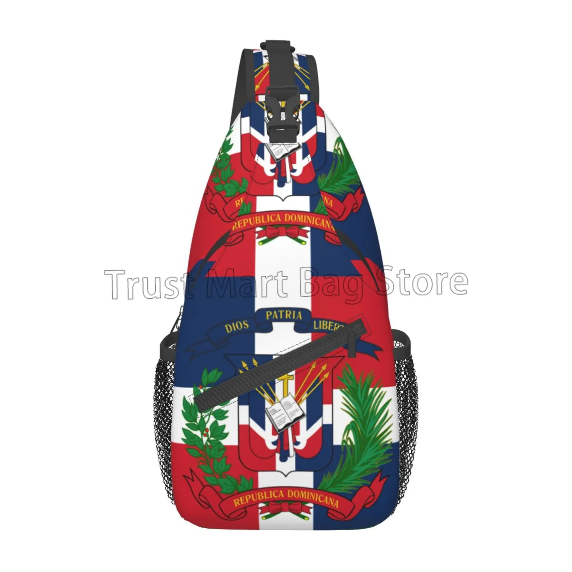 

Dominican Republic Flag Sling Bag Crossbody Shoulder Bag Casual Sling Backpack Chest Bag Travel Hiking Daypack for Outdoor Sport