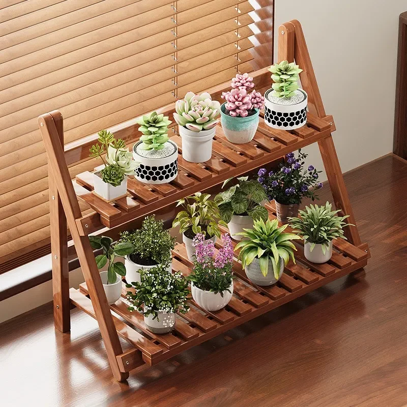Multi Tier Desktop Plant Stand Indoor Balcony Flower Pot Shelf Succulent Storage Rack for Home Greenery Display
