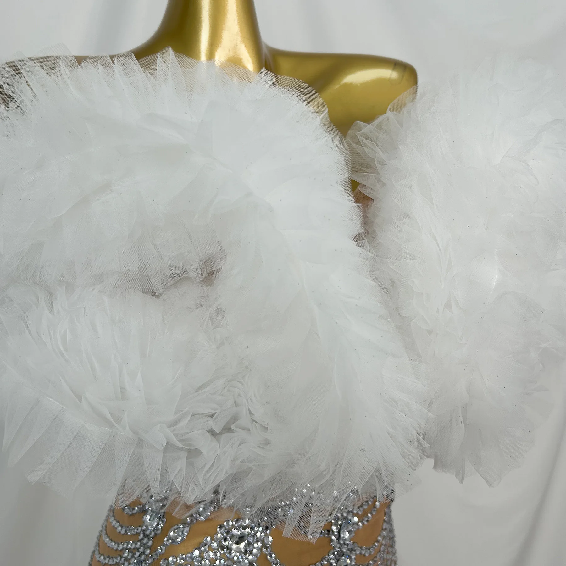 

Роскошное женское платье Mianhua: белое, сетчатое, без бретелек, с бриллиантами, на заказ, для особых случаев, на день рождения, коктейльное, выпускное, для выпускного бала