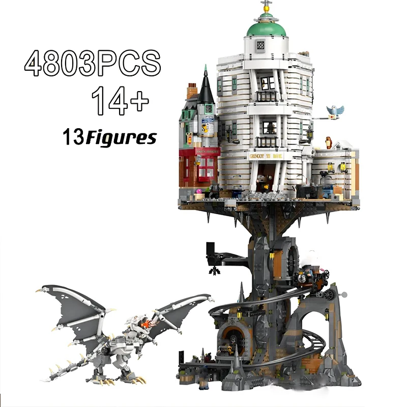 

Акция к Рождеству 2026: Коллекционная модель «Волшебный банк Гринготтс» (4803 детали), совместимая с 76417, конструктор, игрушки, подарки на день рождения