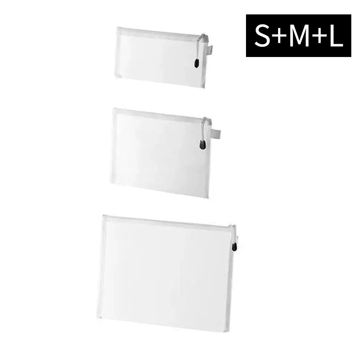 3pcs Mesh Rits Zakje A4A5A6 Student Waterdichte Zip Bestand Zak Make-up Tas School Kantoorbenodigdheden Diverse Organizer