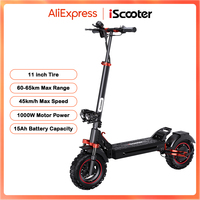 11 inch Scooter Electric Scooter 1000W Motor 48V15Ah 65KM Range Off-Road Tires Dual Brake Foldable Electric Kick Scooters