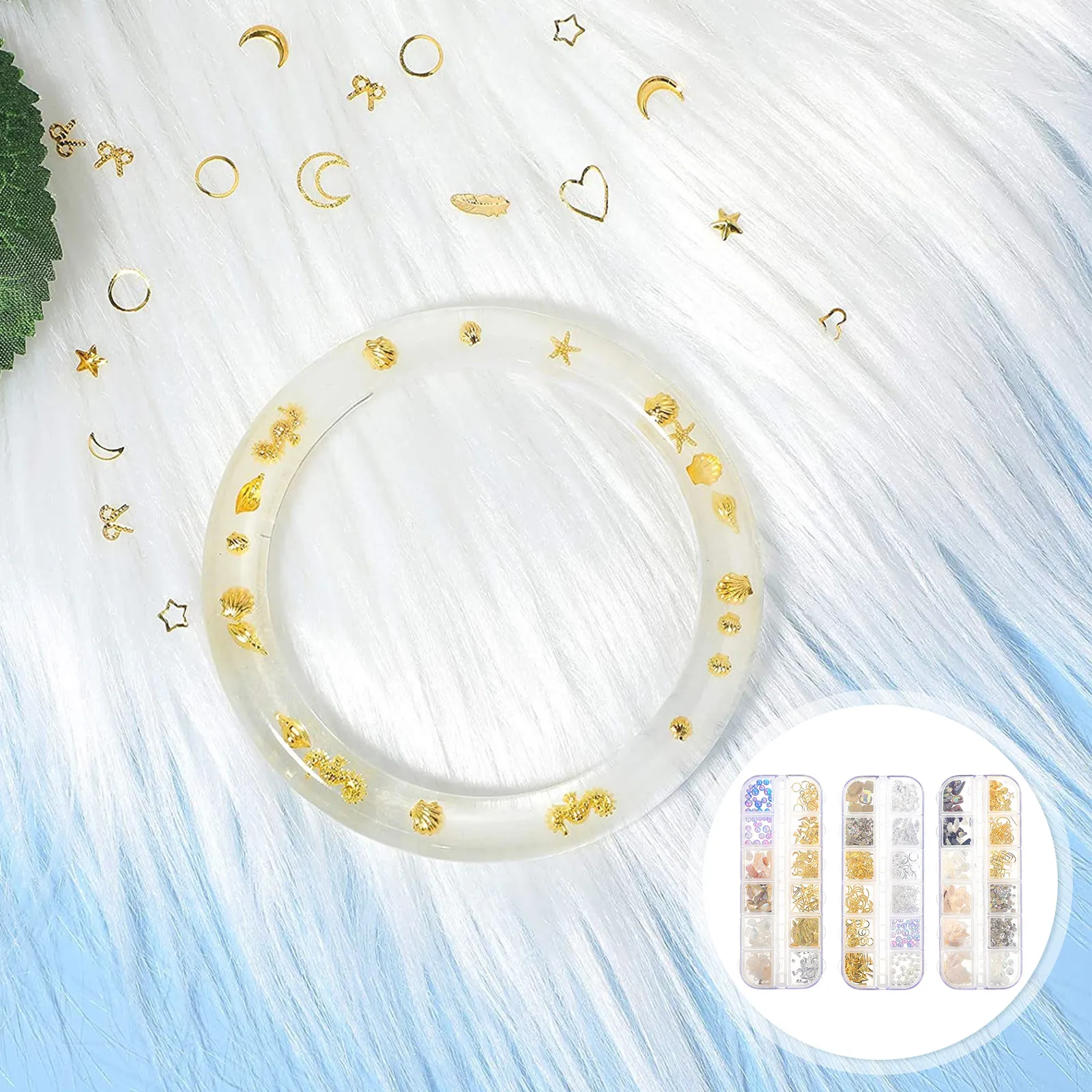 

3 Boxes Mixed Theme Alloy Resin Fillers Glossy Colorful Fade Resistant Epoxy Charms for DIY Resin Crafts Scrapbooking Keyring