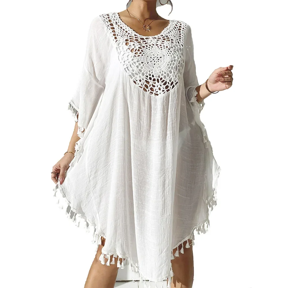 

Womens Swimsuits Cover Ups Crochet Chiffon Beach Cover Bathing Suit Bikini Wear Coverups Dress