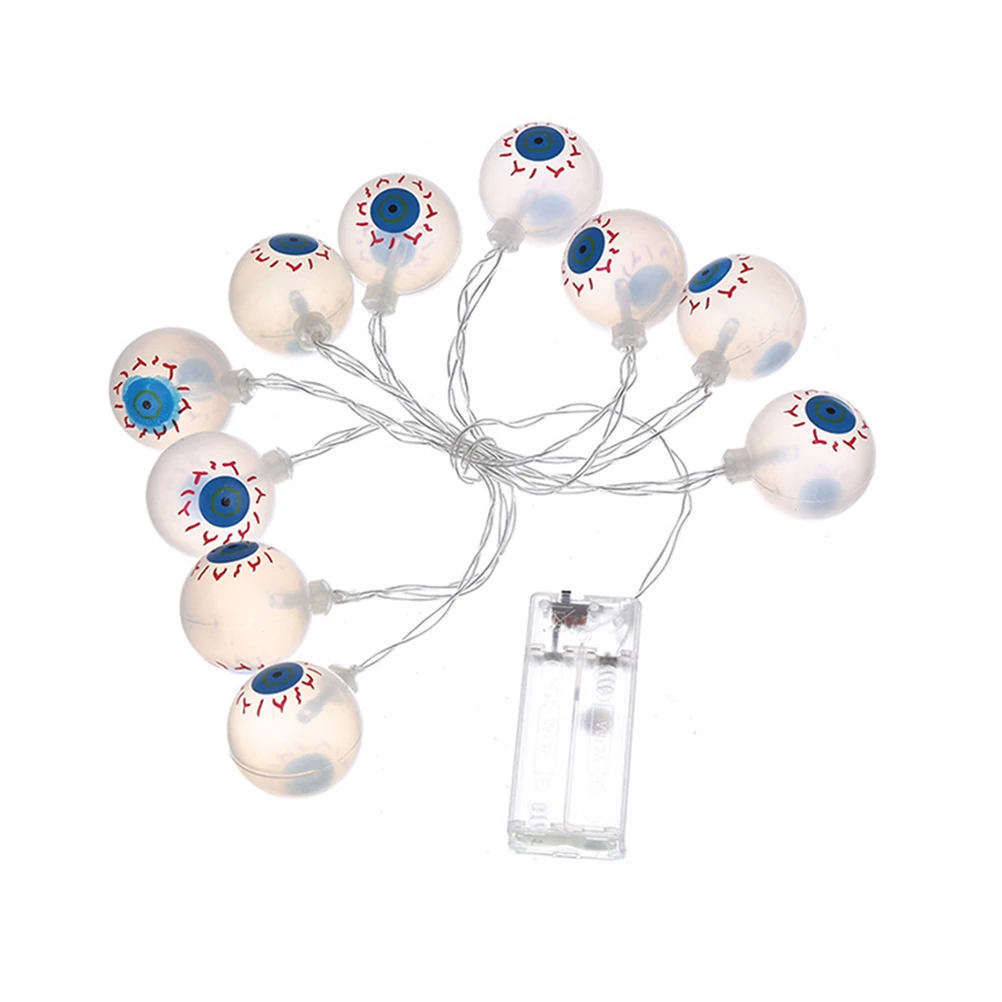 

Festival LED String Lights Eyeball Decorative Halloween String Light for Party Home without (10 LED Beads, Colorful)