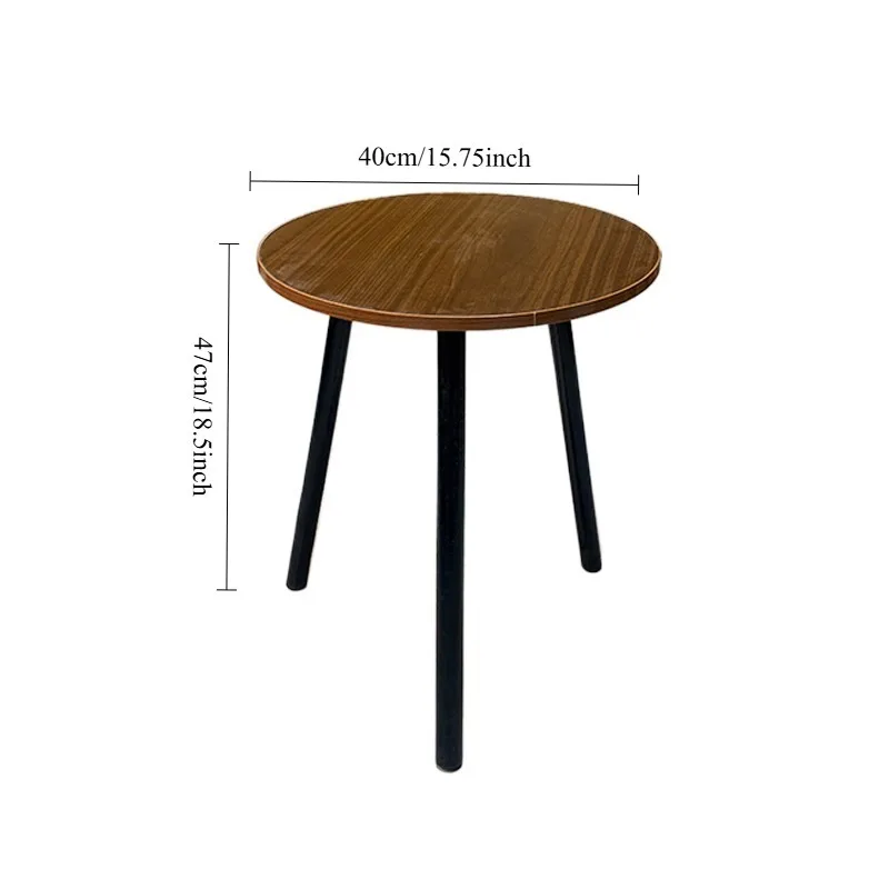1pc Small Simple Rotundity Coffee Table | Sofa Side Corner Table for Living Room Bedroom Mini Bedside Small Desk Storage Rack image 6