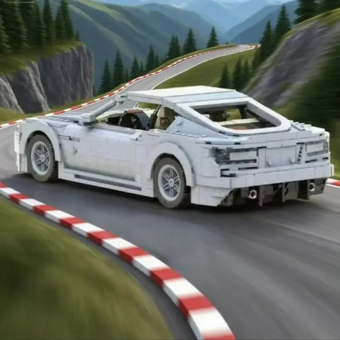 

MOC High-Tech Sports Car Building Blocks DBS 2007-2012 Silver Supercar Martined Model DIY Assembly Toys Gift for Car Enthusiasts