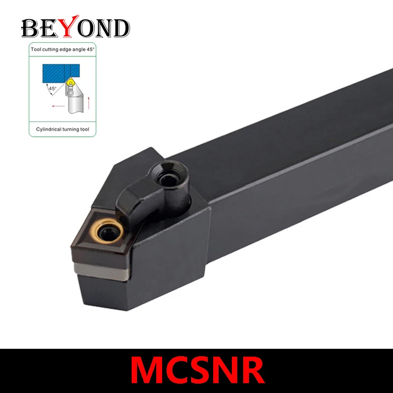 BEYOND MCSNR2525M12 MCSNR MCSNL 45 Degrees MCSNR1616H12 MCSNR2020K12 MCSNR3232P12 MCSNR3232P19 Turning Tool Holder Lathe Cutter