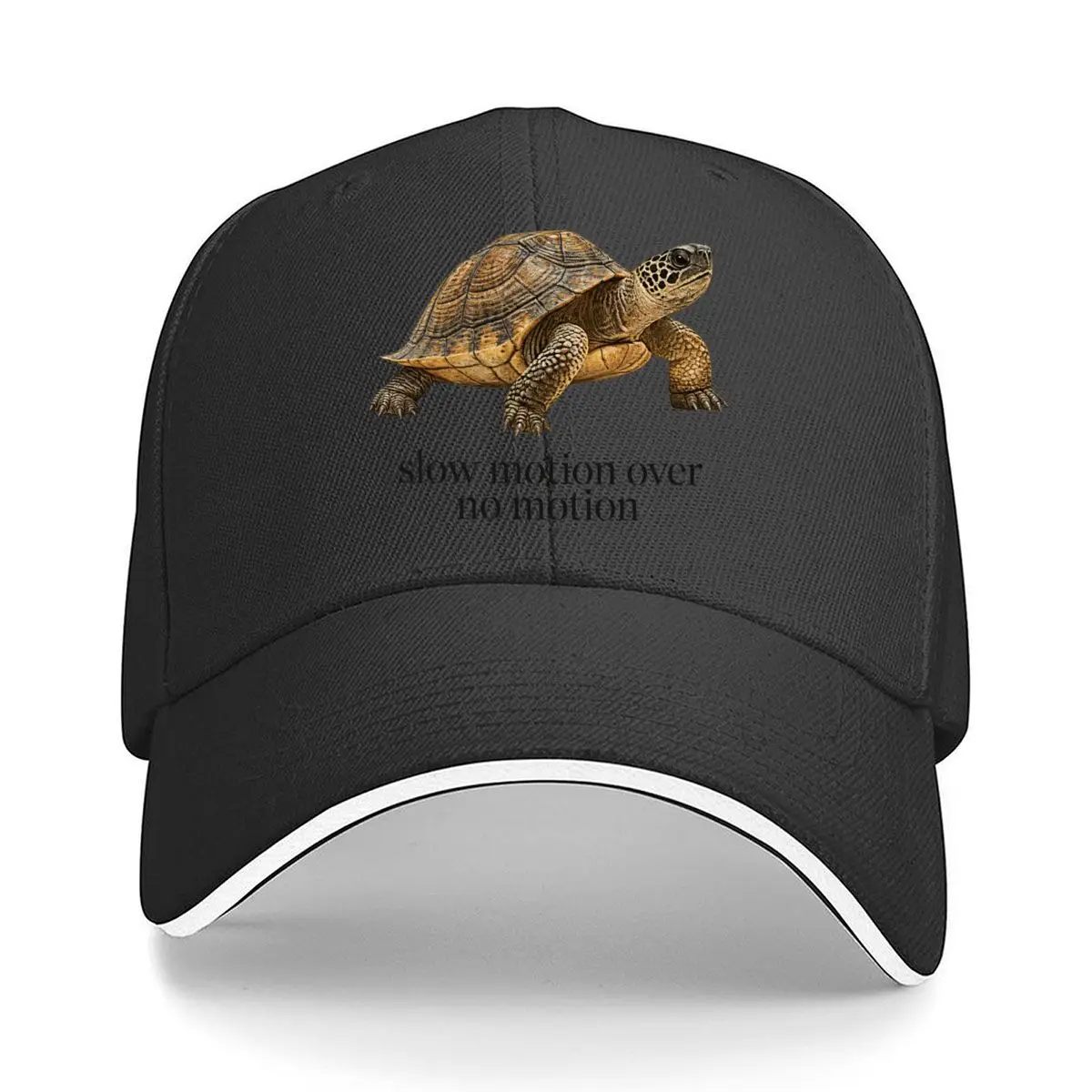 Slow Motion Over No Motion Turtle Hip Hop hat Fashion Outdoor Sports Sandwich Baseball Cap