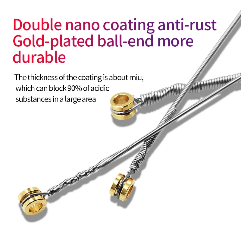 Orphee سلاسل الغيتار الكهربائي قفل النار سلسلة نانو طلاء سداسية الأساسية 100% النيكل سلاسل الغيتار الكهربائي الملحقات #4