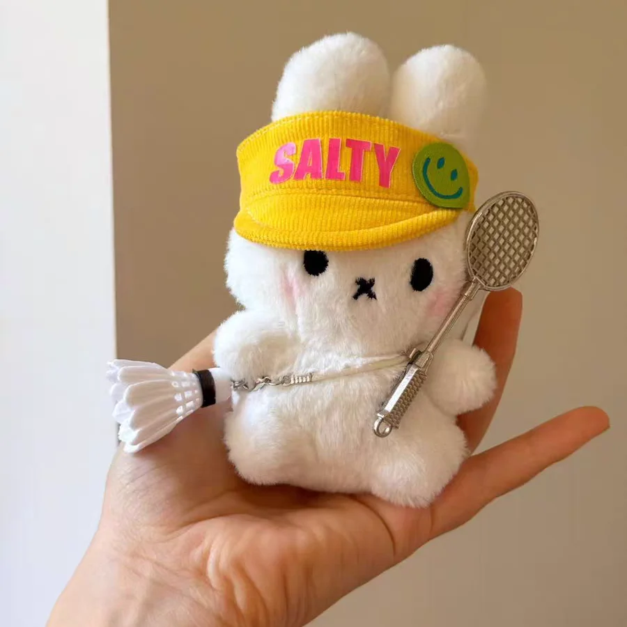 Anime Cute Tennis Miffy Bag Pendant Design Sense Plush Doll Keychain Send To Girls Gift Souvenirs Lovely Kawaii Sweet Creativity