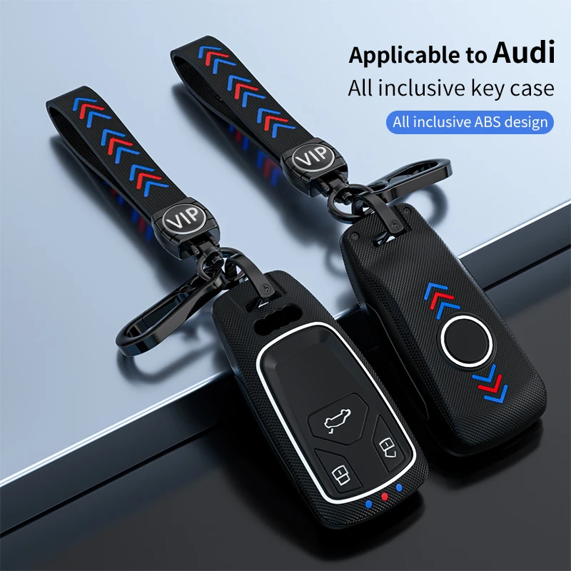 

1PCS Car Remote Key Case Shell Cover For Audi A4 B9 A5 A6 8S 8W Q5 Q7 4M S4 S5 S7 TT TTS TFSI RS 16-18 Key Protector Accessories