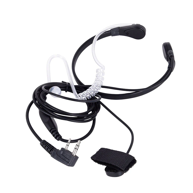 New Throat Mic Earpiece Headset Finger For Baofeng Radio Walkie Talkie Throat Control Headset Walkie-talkie Headset