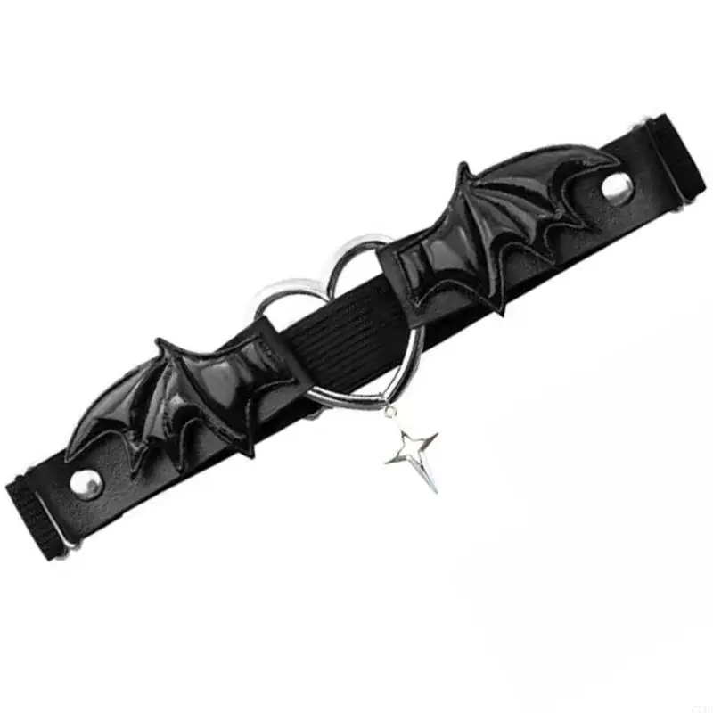 

C71F панк-цепочка на бедро с сердечком и крылышками, повязка на ногу для женщин, уникальный аксессуар для вечерние костюма, на