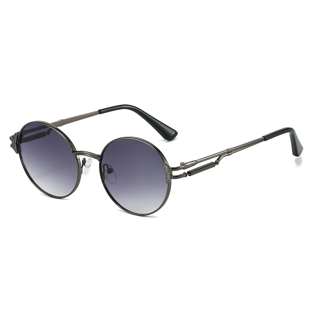 

New Retro Gradient Round Frame Women Sunglasses Y2K Luxury Personality Brand Hip Hop Punk Frame Design Men Trendy Glasses UV400