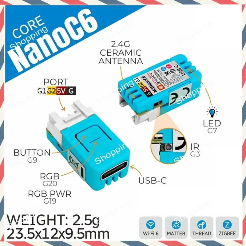 M20K M5stack M5nanoc6 Voor Intelligent Behuizing Systeem Nanoc6 Dev Kit Iot Development Board ESP32-C6FH4