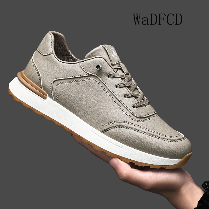 

Sneaker Casual Men Original Designer Retro Easy Matching Sport Shoes Fashion Leather Upper Height Increased Platform Board Shoes