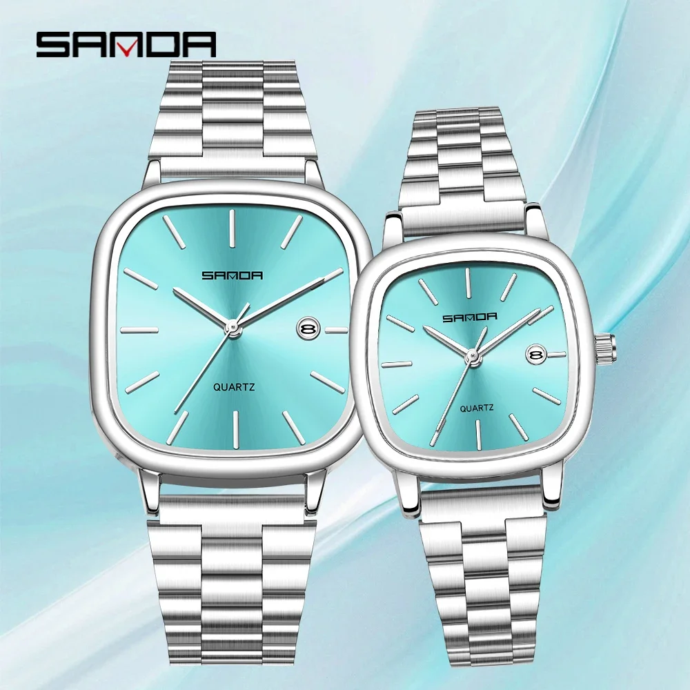 マーティーアンドサンズ　サイズ3 KENEDY 2026SS 新品未使用 Sanda 2026 Couple Quartz Watch Men's and Women's Square Watch 3ATM