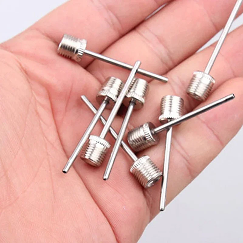100 PCS Sports Ball Inflating Pump Needle For Football Basketball Soccer Inflatable Air Valve Adaptor Stainless Steel Pin