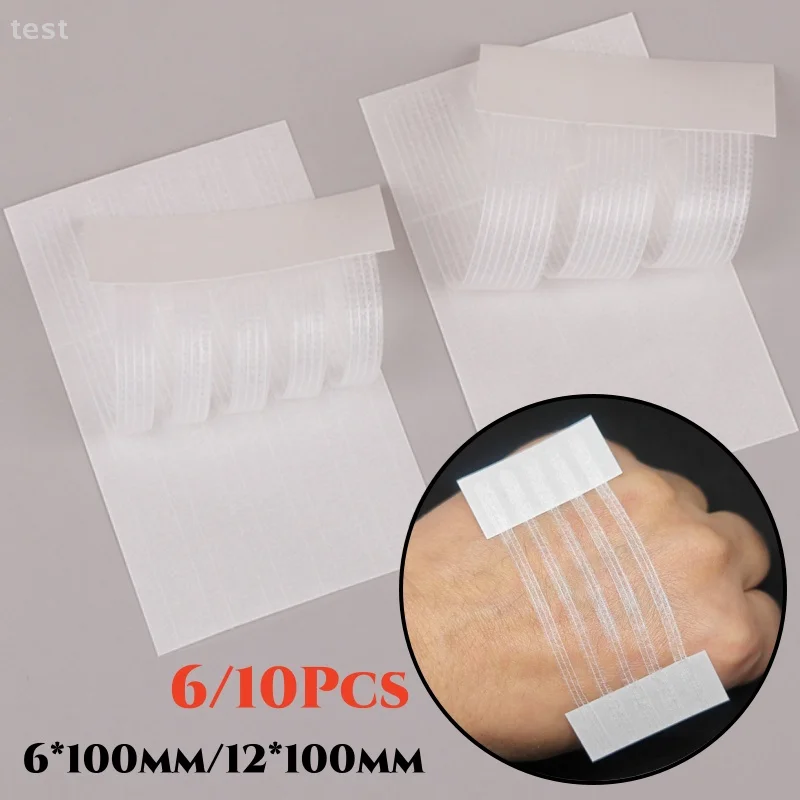 6/10Pcs Sterile Strip First Aid Travel Wound Skin Closures Medical Surgical Adhesive 6*100mm/12*100mm