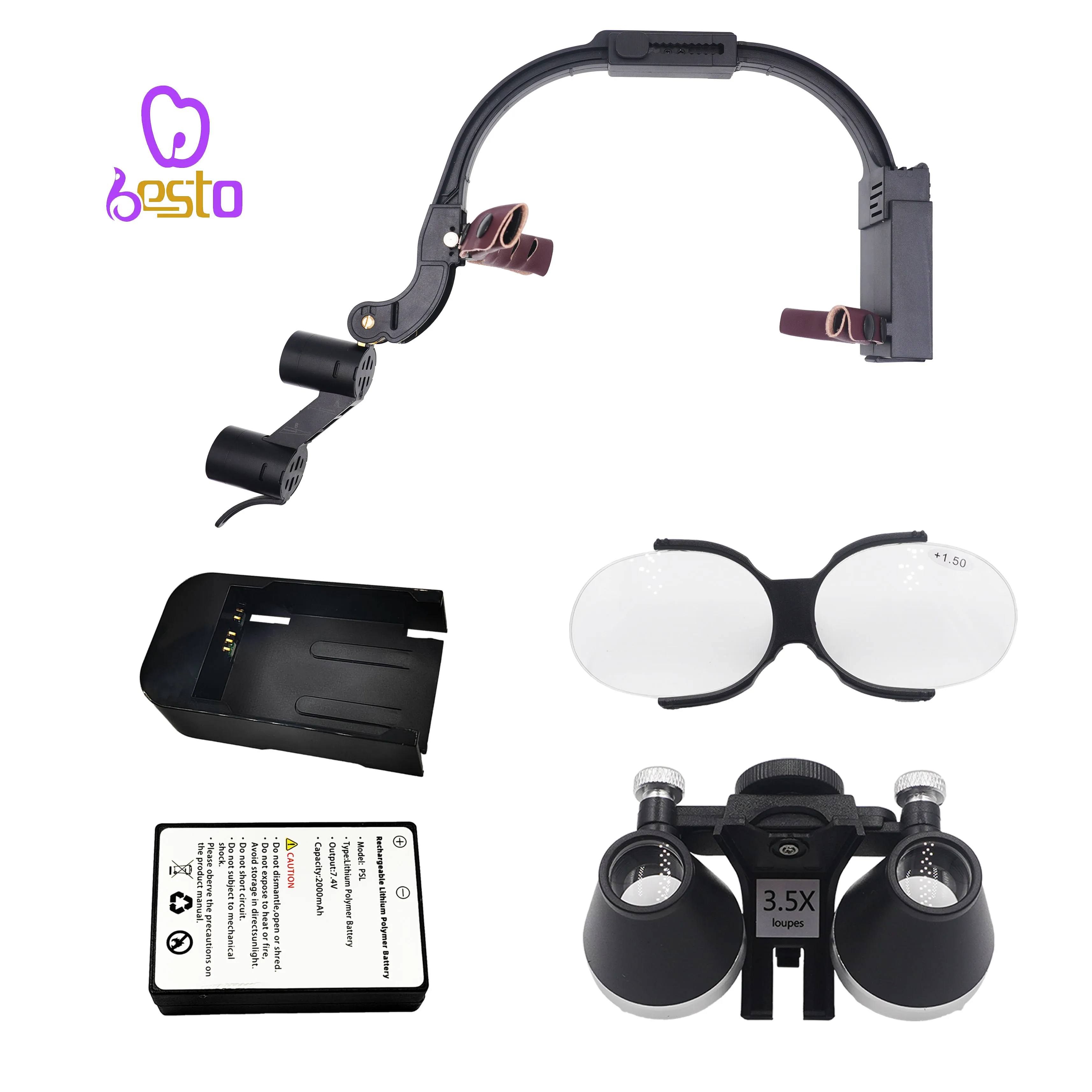 LED Light den tal Surgical Headlight Magnification Binocular  For Lab Equipment Headlamp  den tal  Loupes