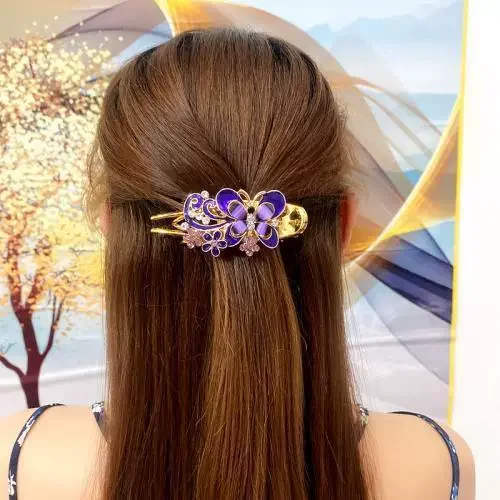 

Female Hairpins Alloy Flower Butterfly Decorate Small Hair Clip 9CM Women Head DiscTemperament New Headwear Hair Accessories