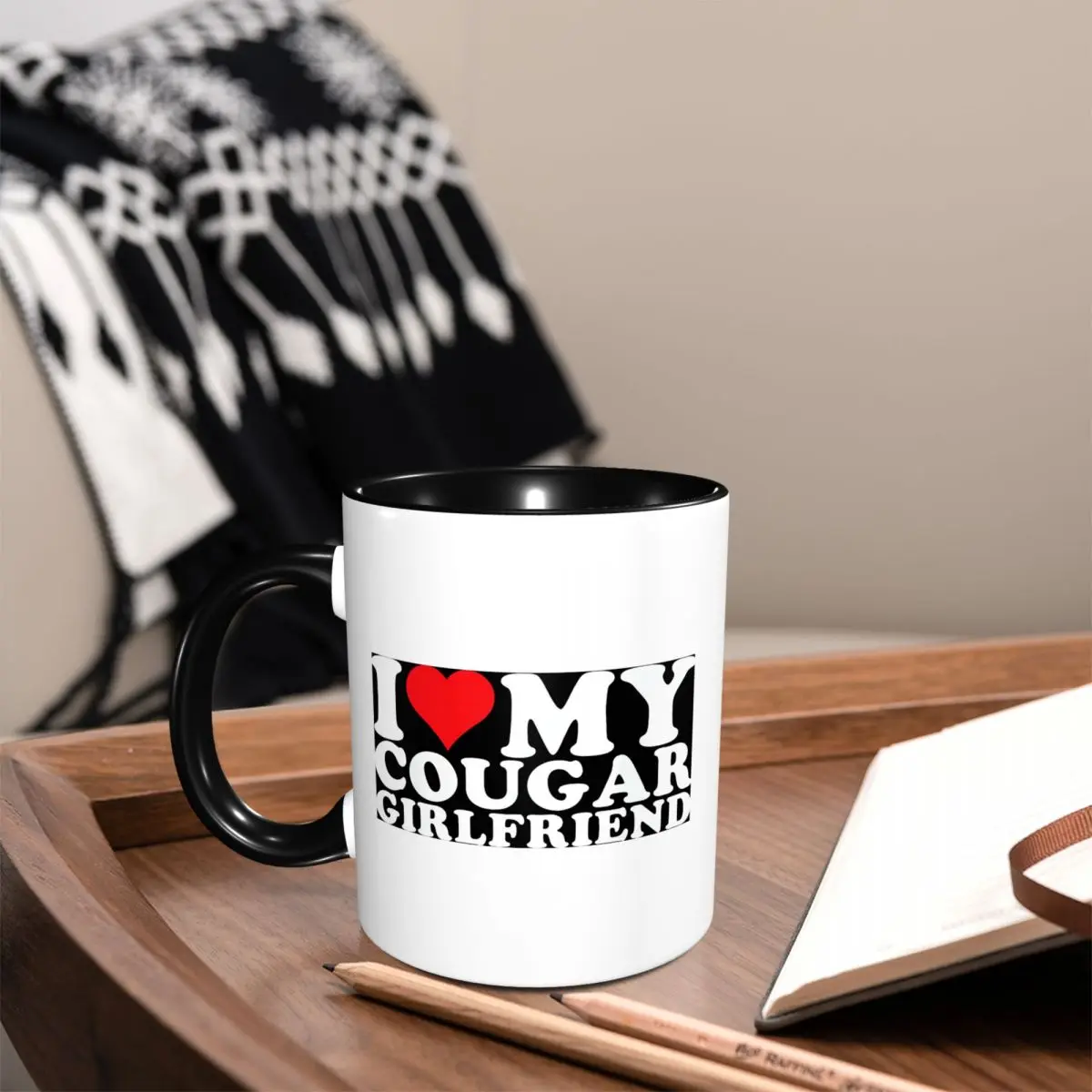 I Love My Hot Cougar Girlfriend Mug Funny Ceramic Coffee Cups Tea Mugs Milk Cup Drinkware Gift for Woman Man