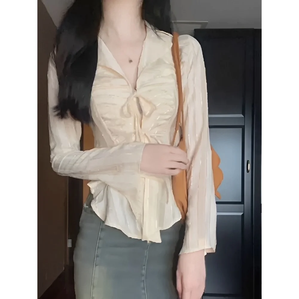 

Рубашки с длинным рукавом, женские атласные рубашки с цветочным принтом, облегающие, для путешествий, женские, романтические, элегантные, для отдыха, весеннего наряда, Femme Comfort