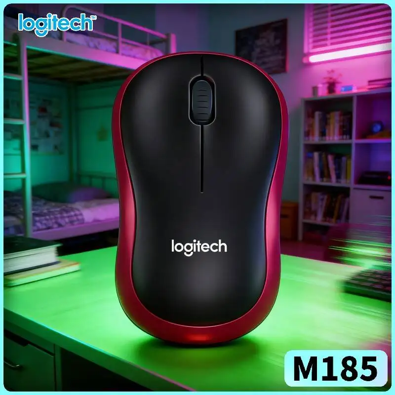 Logitech M185 Mouse-AllSystem 2.4GHz Nano Receiver 1000 DPI 10m Range 12-Month Battery Windows Mac Linux Tool