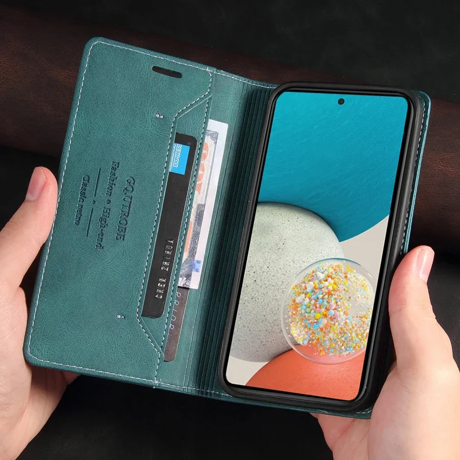 Luxus-Brieftaschenhülle mit Kartenfach, RFID-Blockierung, magnetischer Klapphülle aus Leder für Samsung Galaxy S26 Ultra S26 Plus S26 Cover Shell – Detail 12