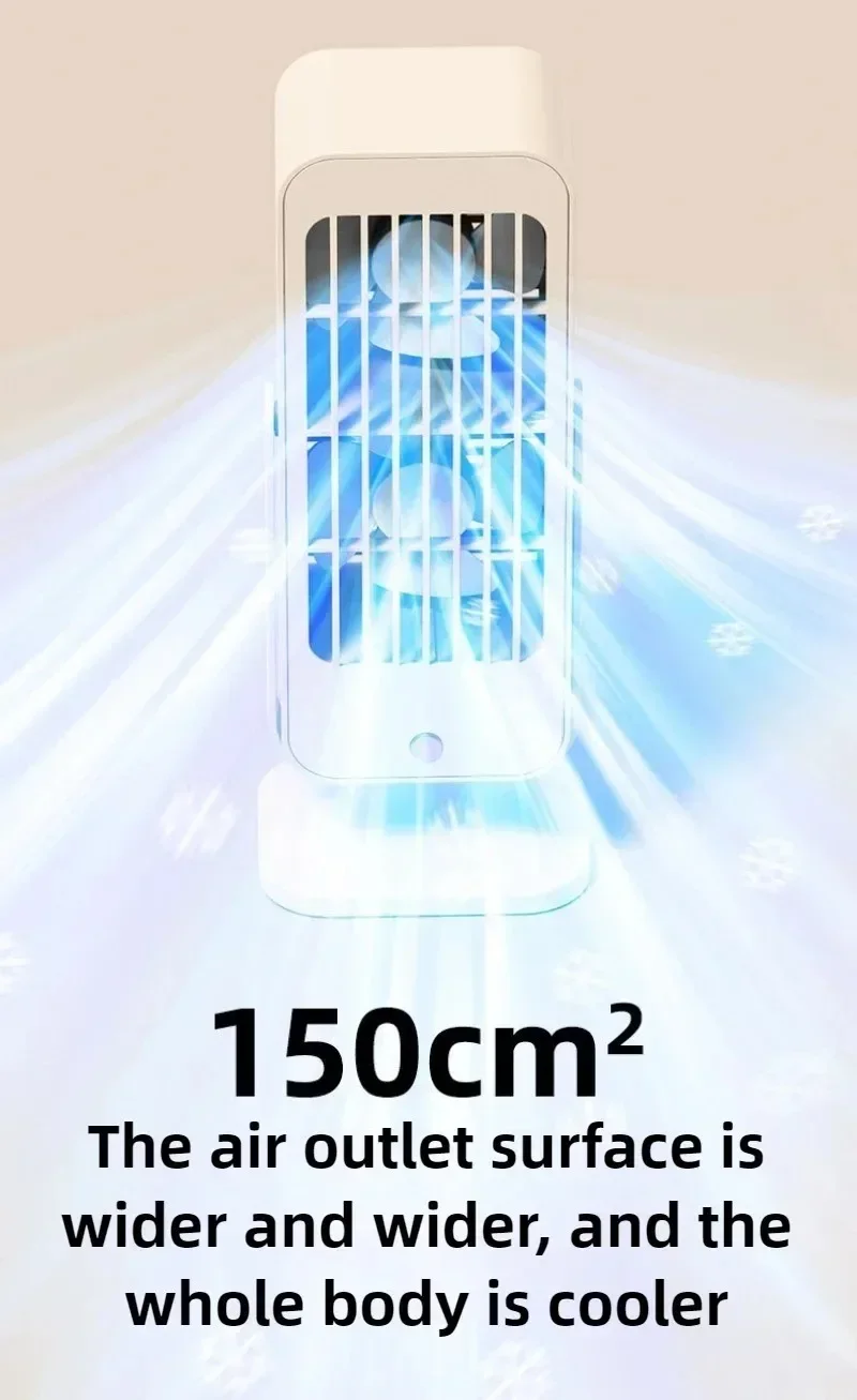 new1000mAh-1200mAh Double Fan Household Air Circulation Electric Fan Large Air Volume USB Dormitory Desktop Charging Mini Fan