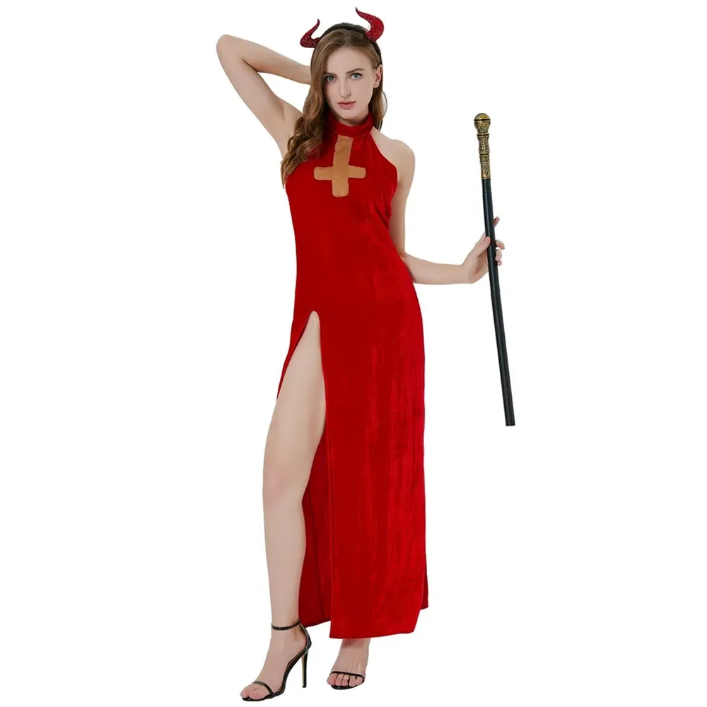 Halloween Vrouwen Sexy Evil Demon Vampire Cosplay Fancy Dress Volwassen Kostuum