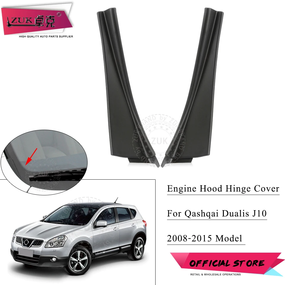 Capô do motor do carro tampa lateral capota dobradiça capa pára-brisa limpador de água defletor painel para nissan qashqai dualis j10 2008-2015