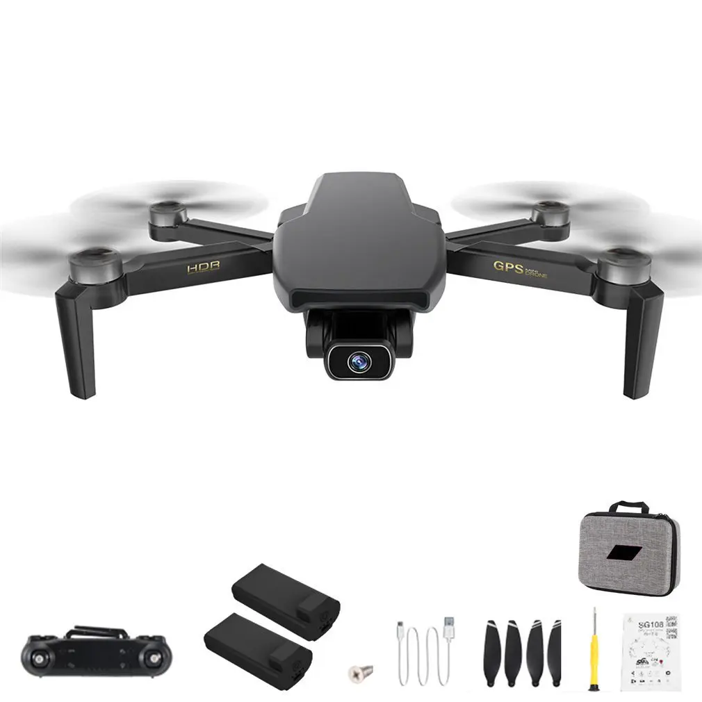 SG108 PRO GPS Drone with Professional 5G WiFi FPV 4K 2-axis Gimbal Quadcopter HD Camera Brushless RC Helicopter Dron Kids Toys