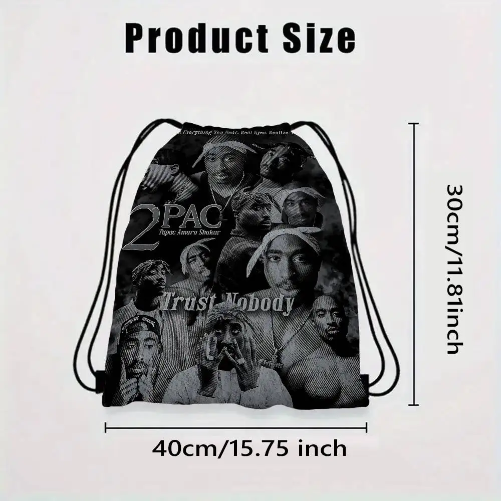 T-Tupac شاكور أكياس الرباط أحمر الشفاه أدوات الزينة ماكياج المنظم عملة جيب أكياس محفظة مفاتيح سماعة حقيبة التخزين #6