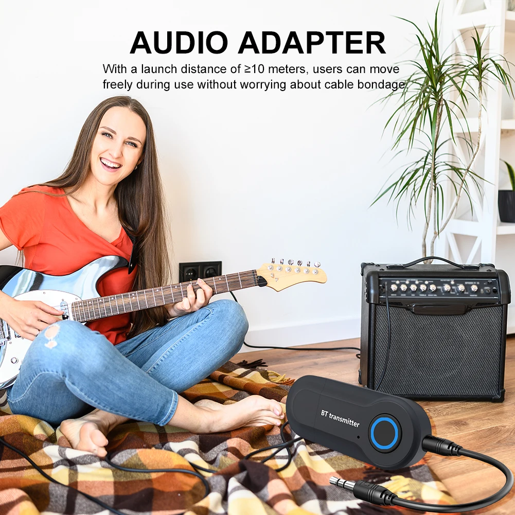 Adapter muzyczny kompatybilny z Bluetooth nadajnik 4.2 3 złącze 5 MM komputerowy nadajnik telewizyjny odbiornik audio USB do głośnika samochodowego