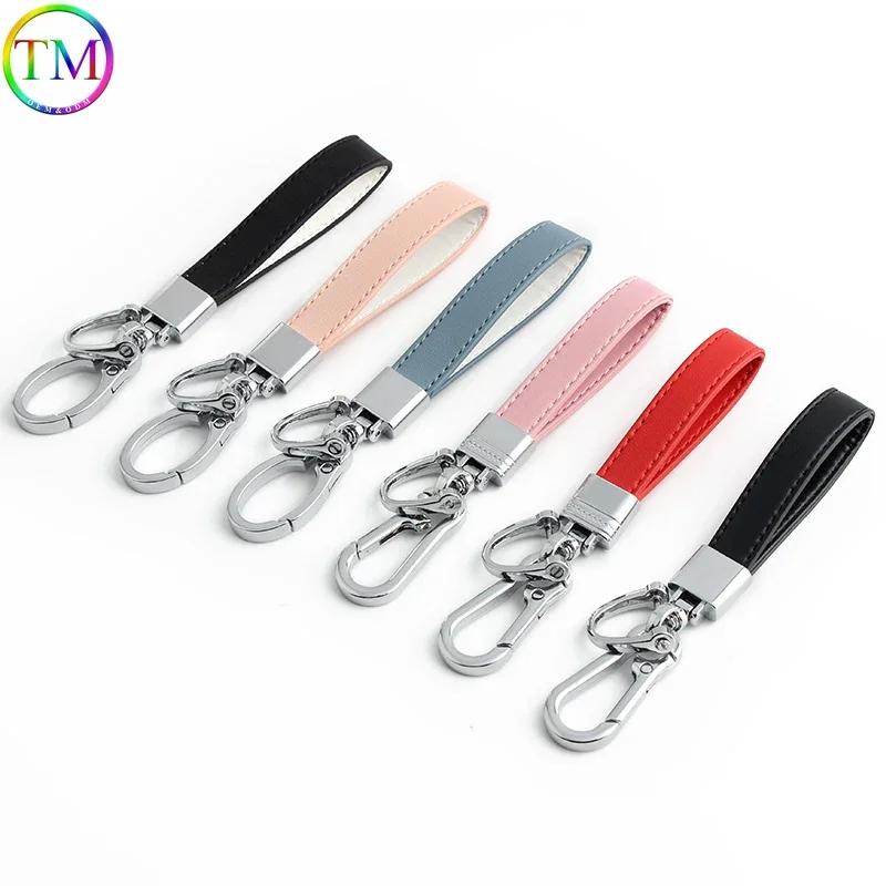 JOMetal-Porte-clés de voiture en cuir unisexe, clé haut de gamme, pendentif personnalisé, cadeau créatif, décoration pour hommes et femmes, accessoires de sac