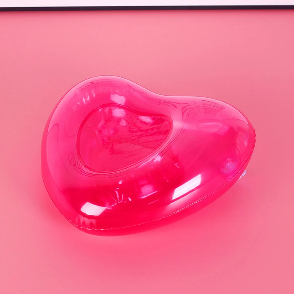 

4PCS Water Beer Holders PVC Inflatable Pink Heart Shape Cup Float Mats Beer Trays for Water Party Pool Beach