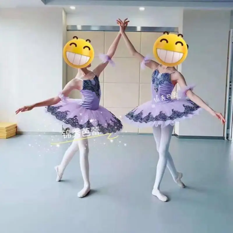 Paars Professionele Ballet Tutu Kind Kinderen Meisjes Pannenkoek Ballerina Kostuums Hedendaagse Party Dans Kostuums Ballet Tutu Jurk