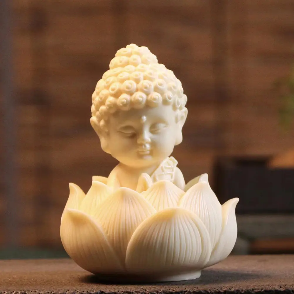 1Set Exquisite Resin Buddha Sculpture for Home Garden Decor Indoor Outdoor Space Calming Ambiance Unique Desktop Craft