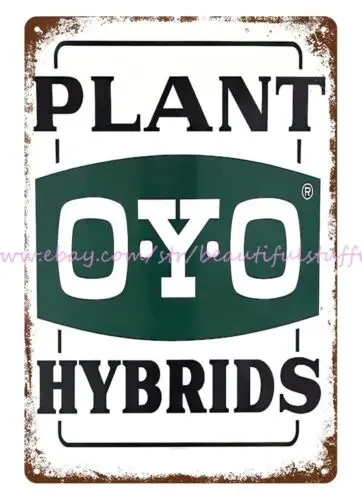 Plant O-Y-O Hybrids metal tin sign garage shop outdoor art bedroom