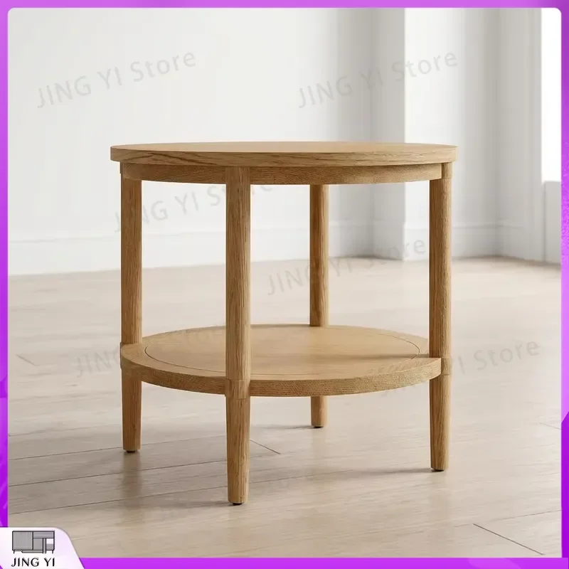 Modern Luxury Solid Wood Oak Sofa Side Table Durable Handmade High Quality Living Room Furniture for Home Office Study Desk