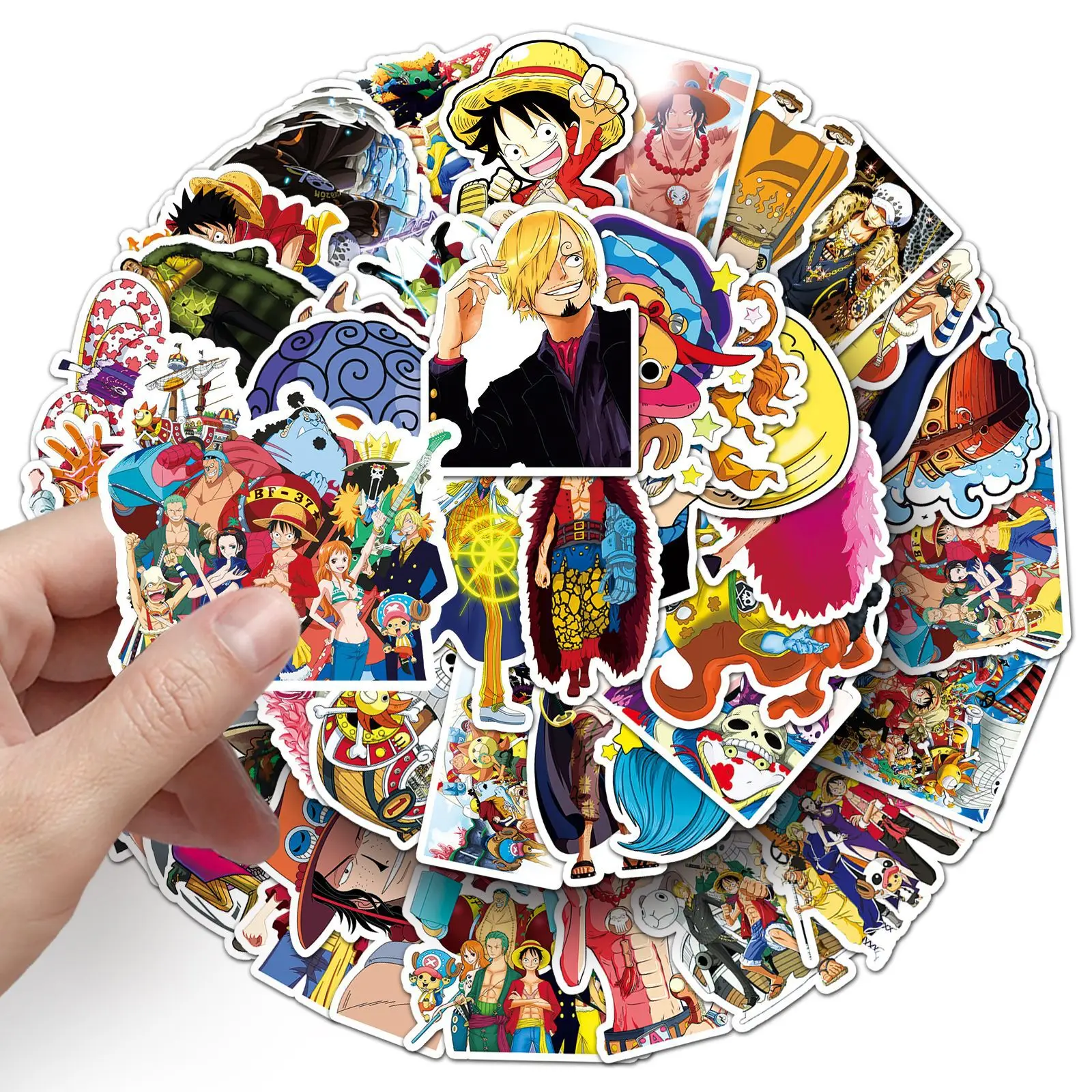 

10/30/50PCS Cartoon Anime ONE PIECE Stickers Personalized Creative Doodle Waterproof Decal Children's Toys Gifts for Helmet