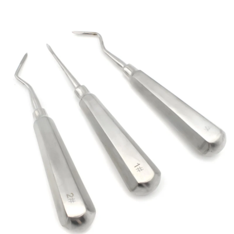 Dental Stainless Steel Apical Elevator Right Left Straight Tooth Extracting Forceps Root Tips Lift Gum Separator Dentist Tool